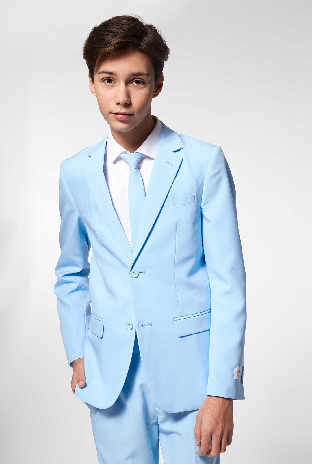 Blue end-on-end wool suit pants | The Kooples - US